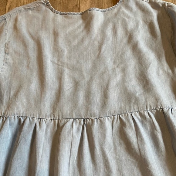 Live 4 Truth Boho Ruffle Top 1X Sky Blue - Picture 6 of 7